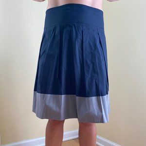 Vince Navy Pleated Skirt